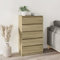 Commode chêne Sonoma 60 x 36 x 103 cm en bois multicouche