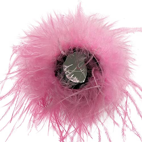 MoreChioce Straußenfeder Manschetten Handgelenk, Abnehmbare Flauschige Straußenfeder Armband Federarmband Feder-Slap-Armbänder Damen-Handgelenk Haar-Accessoires Kostüme Zubehör,Rose