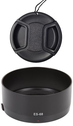Paraluce per obiettivo ES-68 e 49 mm, compatibile con obiettivo Canon EF 50 mm f/1.8 STM (confezione da 1 + 1)