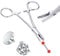 NIUSIMAN 3mm Jaw Piercing Ball Removal Tool,Surgical Steel Body Jewelry ball Holder Removal Tool Unscrew and Screw Dermal Anchor Forceps,Nose Septum Labret Earrings Pliers