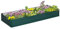 Outsunny Hochbeet Stahl, Pflanzbeet Frühbeet Gartenbeet Blumenkasten steckbar, Pflanzkasten Pflanzkübel Gemüsebeet 241x90,5x30cm für Garten Terrasse, für Blumen, Pflanzen, Obst, Gemüse, Dunkelgrün