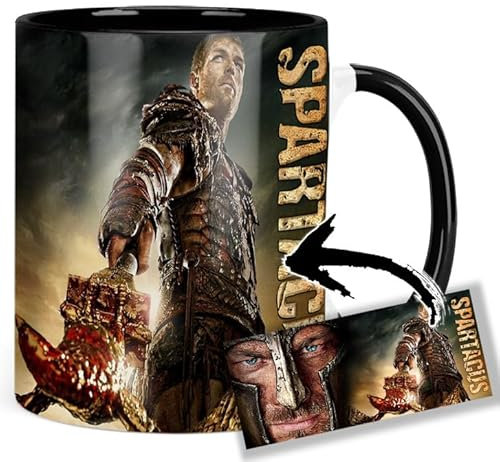 Spartacus Blood And Sand Liam Mcintyre Tasse Innen & Henkel Schwarz Keramikbecher Mug