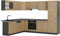 Vicco Eckküche R-Line, Artisan Eiche/Anthrazit, 227 x 287 cm, AP Eiche