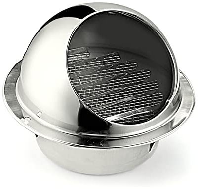 CHAKEUZND Stainless Steel Air Vent,Ventilation Cover, External Extractor Exhaust Fan Vent(200mm/8in)