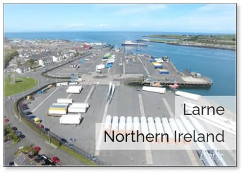 Port of Larne Co Antrim Northern Ireland, Fridge Magnet