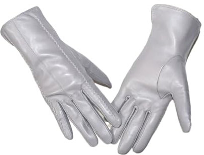 ZouoYYii Warme Winterhandschuhe für Damen, kurz, dünn, Touchscreen-kompatibel zum Fahren, buntes Leder für Damen, CS2 T Screen, 8.5