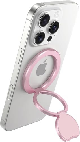 Ossky Magnetischer Ring, kompatibel mit MagSafe, Telefonhalterung für iPhone, Ring Holder passt auf alle Telefone, Farbe Rosa