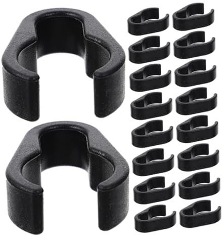50 Pcs Black Reusable Plastic Mic Cable Clamps for Microphone Cable | Toolfree Installation, Compact Portable Design, Wear Resistance, Home Environments