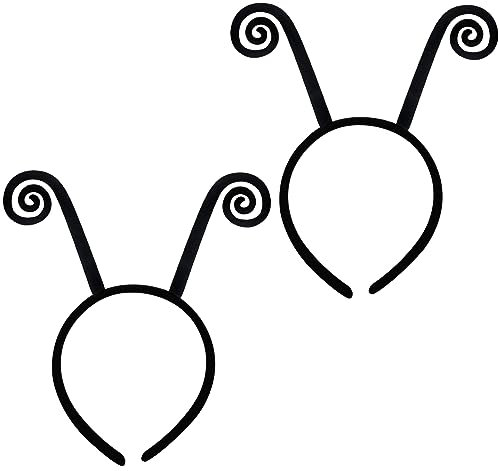 GADITIEK 2 Stück Schmetterling Fühler Haarreif, Haarreif Schmetterling Damen, Verstellbarer Schwarzer Samt Bienen Käfer Antenne Haarreifs Ameisen Haarband für Kostüm Karneval Accessoires