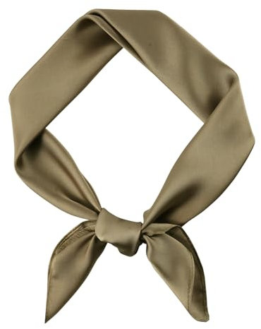 DAMILY Bandana, Bandana Kopftuch Herren Halstuch Head Scarf, Seidentuch Einfarbiger Weicher Seidentuch, 70 cm x 70 cm (Gelb/grün)