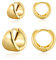 LILIE&WHITE Damen Ohrringe, 2 Paar Goldene Creolen, Hypoallergen und Nickelfrei, Anlaufsicher, Minimalistisches Design für Alltag und Besondere Anlässe