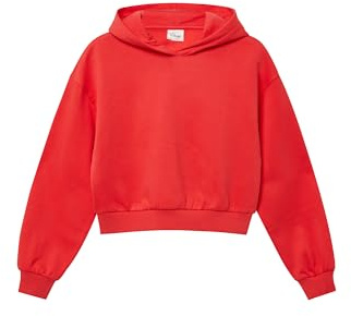 s.Oliver Kuscheliger Cropped Oversize Hoodie mit Print