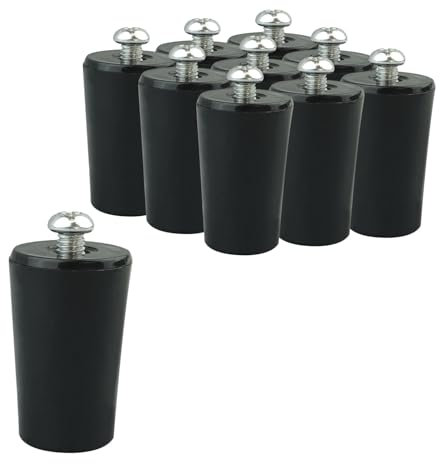 SCHARTEC Lot de 10 butées de volet roulant - Noir - En plastique robuste - Résistant aux intempéries - Bouchons d'arrêt faciles à monter - Butée de butée universelle