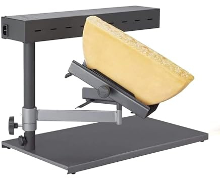 600W Raclette Cheese Melter Electric Countertop Cheese Melting Raclette Grill Half Cheese Wheel Maker Height Adjustable For Resaurant Kitchen(B)