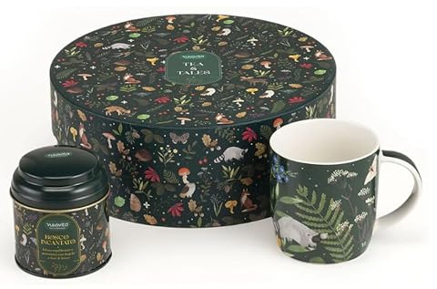 Neavita cofanetto rotondo con tisana bosco incantato e mug