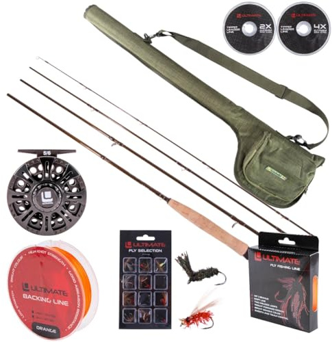 Ultimate Drifter Fly Combo Set para Pesca con Mosca - Kit para Pesca con Mosca
