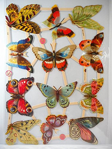 Glanzbilder Schmetterling EF 7408 Oblate Posiebilder Scrapbook Deko GWI 352