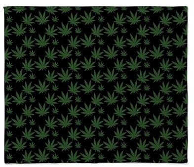 CafePress Cannabis Leaf Weed Pot Pattern Throw Blanket