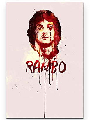 Paul Sinus Art Rambo 90x60cm auf Leinwand gespannt fertig zum aufhängen