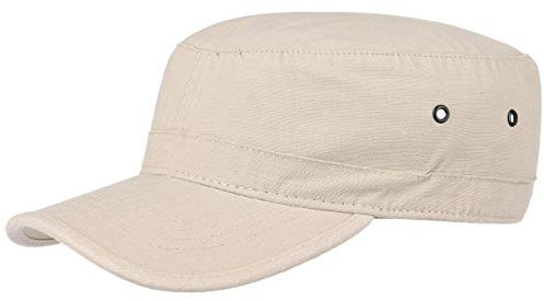 Lipodo Army Cap Damen/Herren - Cap aus 100% Baumwolle - Schirmmütze Einheitsgröße (55-61 cm) - Armycap Beige