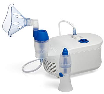 OMRON C102 Total Nébuliseur 2 en 1 avec Douche Nasale/Soulage Efficacement Nez Bouché/Symptômes Allergiques Chez Enfants/Adultes