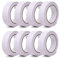 gws Putzband PVC gerippt weiß 8 Rollen Abklebeband von Hand reißbar Maler-Schutzband in Profi-Qualität versch. Farben & Breiten Länge: 33 m x 30 mm breit