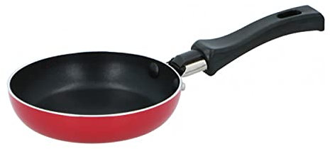 Anik-Shop MINI BRATPFANNE Ø12cm Antihaft Spiegeleipfanne Eierpfanne Blini Pfanne 6-Farben 4 (Rot)
