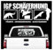 siviwonder Auto Aufkleber IGP HS Deuscher Schäferhund Autoaufkleber K9 Hundeanhänger ehemals IPO Hundesport Hundemotiv weiß