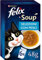 Purina Felix Soup Original Nassfutter für Katzen mit Kabeljau, Thunfisch und Platessa, 8 Packungen mit 48 Beuteln zu je 48 g