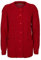 Lets Shop Shop Chunky Cable Knit Cardigan for Women Ladies Round Neck Long Sleeve Aran Plus Size 16 18 20 22 24 Red
