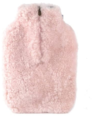 Shepherd of Sweden | Kerri Genuine Sheepskin Luxurious Hot Water Bottle Cover | Large W:22cm x H:34cm (Pink)