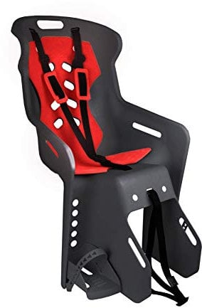 'Nfun Seggiolino Posteriore con Attacco al Portapacchi Brioso,Bambino,Grafite/Rosso, Unica