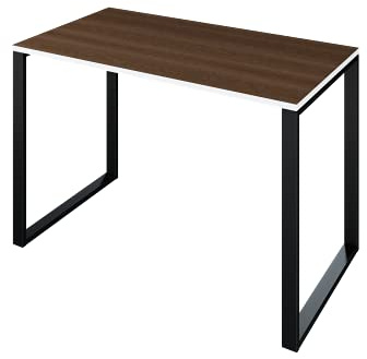 LEVIRA Fulda Schreibtische, Engineered Wood, Schwarz und Wengue Dunkel, 110 x 60 x 74 cm