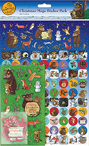 Paper Projects The Gruffalo's Child Christmas Mega Sticker Pack | Three Types of Stickers (Around 150 Total) | Reusable on Non-Porous Surfaces,Blue,29.7cm x 21cm
