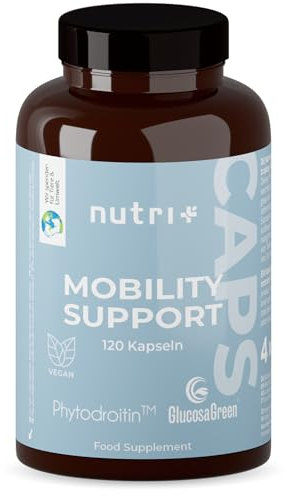 Nutri + Glucosamine + Phytodroitin à haute dose + végétalien - Soutien à la mobilité avec MSM, acide hyaluronique, zinc, vitamine C - Glucosagreen + Phytodroitine - 120 capsules