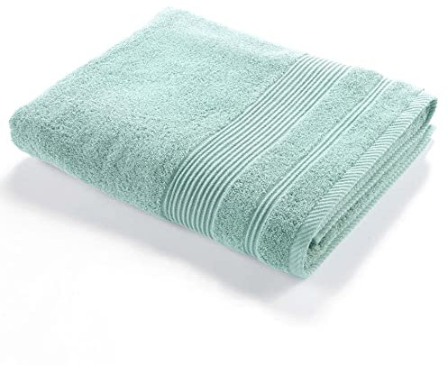 Douceur d'Intérieur, Drap de Bain (90 x 150 cm) Tendresse Celadon, Eponge Unie