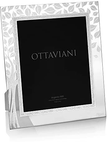 Ottaviani Portafoto della Collezione Albero della vita in Cristallo e foglia argento Tecnologia Silver Foil cm 20x25