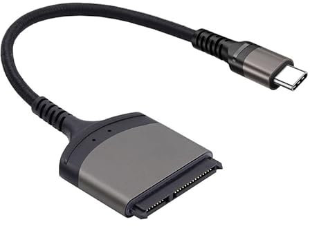 cablecc Cavo adattatore da USB-C a SATA a 22 pin, 5 Gbps, per hard disk da 2,5 SSD e laptop