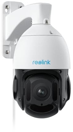 Reolink 4K PoE Überwachungskamera Aussen mit 16X Optischem Zoom, 360°/90° Schwenkbare, Automatischer Verfolgung, IR Nachtsicht, Intelligenter Erkennung, Zwei-Wege Audio, Zeitraffer, RLC-823A 16X