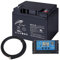 revolt Solar-Laderegler USB: Wartungsfreie Blei-Batterie mit 12 Volt, 40 Ah + Solar-Laderegler 30A (Solaranlage Laderegler, Laderegler mit Timer, Kfz 12V)