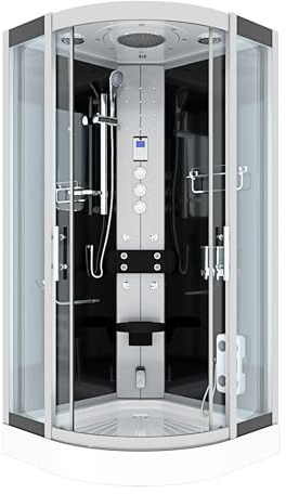 AcquaVapore Duschkabine Komplettdusche Fertigdusche Dusche D46-23T1-EC 100x100 cm mit 2K Scheiben Versiegelung