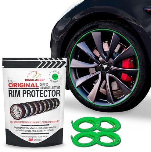 Rimblades Original – NEUER DELUXE-Felgenschutz für Leichtmetallfelgen | Schutz für Leichtmetallfelgen | Radschutz | Passend für 12-24-Zoll-Felgen (Grün)