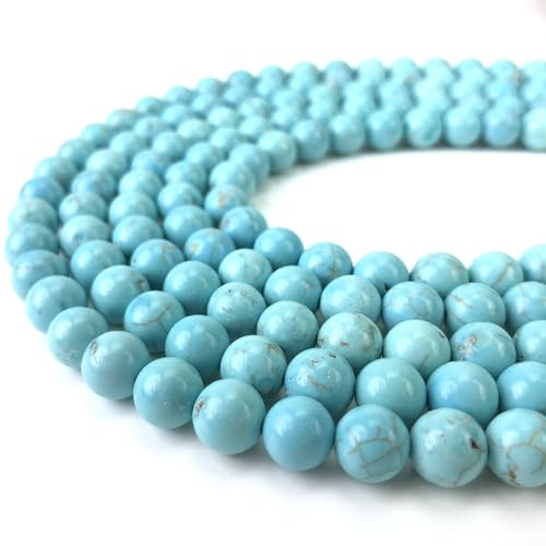 12mm Blue Turquoise Beads Round Gemstone Loose Beads for Jewelry Making 15(31-33pcs/strand)