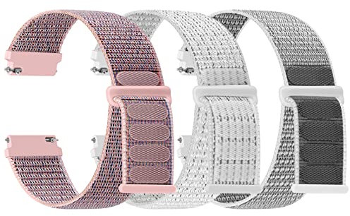 TumpCez Nylon Uhrenarmbänder,16mm 18mm 20mm 22mm Schnellverschluss Armband Fabric Aatmungsaktive Gewebte Verstellbare Ersatzband Sport Ersatzarmband für Herren Damen(3 Stück)