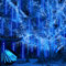 PEMOTech Meteor Shower Lights Outdoor, 15 Tubes 540 LED 30cm Christmas Icicle Lights for Party Wedding Tree Garden Decorations, Blue