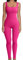 TOB Frauen Yoga Jumpsuits Workout Gerippt Ärmellos Square Neck Übung Jumpsuits, Pitaya, Large