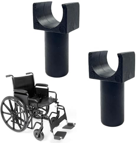 Guía de riel de asiento para silla de ruedas para tubos de 7/8 pulgadas, pieza de repuesto común para sillas de transporte, 2 piezas (A)