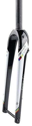 Gravel Bicicletta Forcella Rigida Fibra Di Carbonio 700C Forcella Per Bici Da Strada 1-1/8 Dritta/conica Forcella Per Freni A Disco Asse Passante 12*100mm Leggero ( Color : White , Size : Straight )