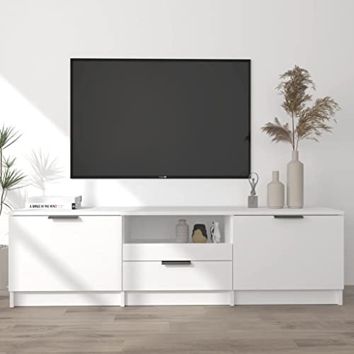 CKioict Mobile porta tv angolo Mobile tv moderno Mobili tvMobile Porta TV Bianco 140x35x40 cm in Legno Multistrato