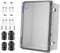 RTHIEAI Waterproof Outdoor IP67 Junction Box (11.4x7.5x5.5) with Mounting Plate, Hinged Clear Cover and Wall Brackets - Weatherproof ABS Plastic Electrical Enclosure for DIY Projects(290x190x140mm)